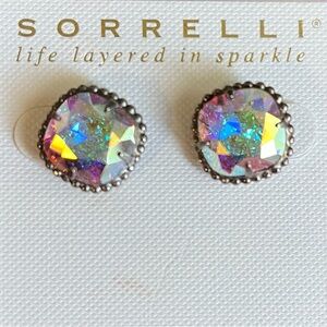 $65 Sorrelli Antique Silver Aurora Borealis Earrings